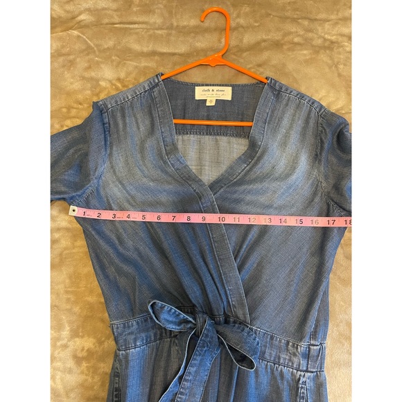 Anthropologie Cloth&Stone Chambray Kimono Jumpsuit - Picture 7 of 9
